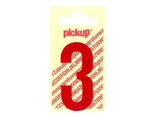 Pickup - Étiquette autocollante - 90 mm - Chiffre 3 - rouge brillant