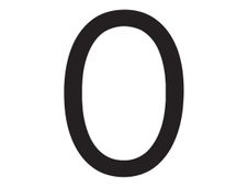 Pickup Déco Maud - Étiquette autocollante 60 mm - Chiffre 0 - noir