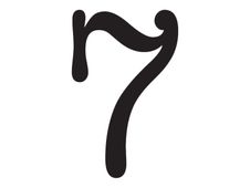 Pickup Déco Maud - Étiquette autocollante 60 mm - Chiffre 7 - noir