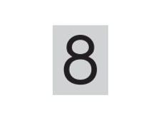 Pickup Déco Maud - Étiquette autocollante 60 mm - Chiffre 8 - noir