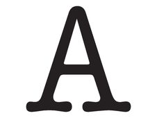 Pickup Déco Maud - Étiquette autocollante 60 mm - Lettre A - noir