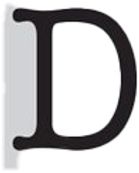 Pickup Déco Maud - Étiquette autocollante 60 mm - Lettre D - noir