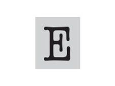 Pickup Déco Maud - Étiquette autocollante 60 mm - Lettre E - noir