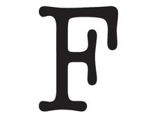 Pickup Déco Maud - Étiquette autocollante 60 mm - Lettre F - noir