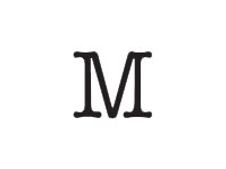 Pickup Déco Maud - Étiquette autocollante 60 mm - Lettre M - noir