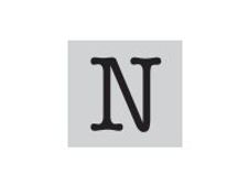 Pickup Déco Maud - Étiquette autocollante 60 mm - Lettre N - noir