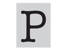 Pickup Déco Maud - Étiquette autocollante 60 mm - Lettre P - noir