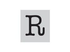 Pickup Déco Maud - Étiquette autocollante 60 mm - Lettre R - noir