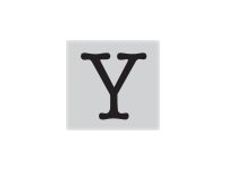 Pickup Déco Maud - Étiquette autocollante 60 mm - Lettre Y - noir