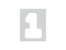 Pickup Déco Anna - Étiquette autocollante 60 mm - Chiffre 1 - blanc