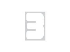 Pickup Déco Anna - Étiquette autocollante 60 mm - Chiffre 3 - blanc