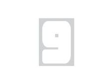 Pickup Déco Anna - Étiquette autocollante 60 mm - Chiffre 9 - blanc