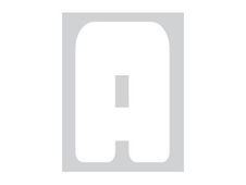 Pickup Déco Anna - Étiquette autocollante 60 mm - Lettre A - blanc