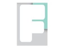 Pickup Déco Anna - Étiquette autocollante 60 mm - Lettre F - blanc