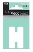 Pickup Déco Anna - Étiquette autocollante 60 mm - Lettre H - blanc