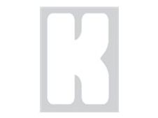 Pickup Déco Anna - Étiquette autocollante 60 mm - Lettre K - blanc