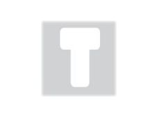 Pickup Déco Anna - Étiquette autocollante 60 mm - Lettre T - blanc