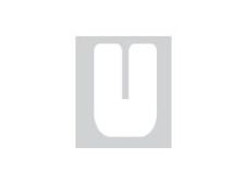 Pickup Déco Anna - Étiquette autocollante 60 mm - Lettre U - blanc