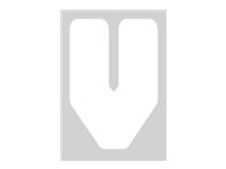 Pickup Déco Anna - Étiquette autocollante 60 mm - Lettre V - blanc