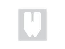 Pickup Déco Anna - Étiquette autocollante 60 mm - Lettre W - blanc