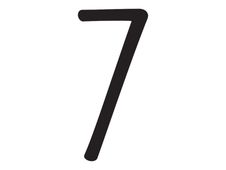 Pickup Déco Mila - Étiquette autocollante 60 mm - Chiffre 7 - noir