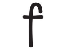 Pickup Déco Mila - Étiquette autocollante 60 mm - Lettre F - noir