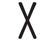 Pickup Déco Mila - Étiquette autocollante 60 mm - Lettre X - noir