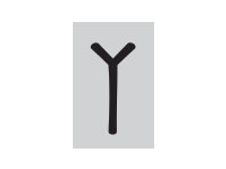 Pickup Déco Mila - Étiquette autocollante 60 mm - Lettre Y - noir