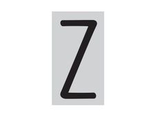 Pickup Déco Mila - Étiquette autocollante 60 mm - Lettre Z - noir