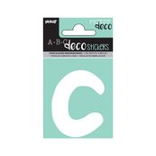 Pickup Déco Emma - Étiquette autocollante 70 mm - Lettre C - blanc