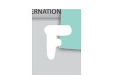 Pickup Déco Emma - Étiquette autocollante 70 mm - Lettre F - blanc