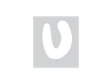 Pickup Déco Emma - Étiquette autocollante 70 mm - Lettre U - blanc