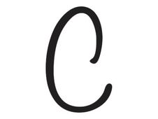 Pickup Déco Lynn - Étiquette autocollante 120 mm - Lettre C - noir