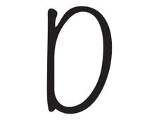 Pickup Déco Lynn - Étiquette autocollante 120 mm - Lettre D - noir