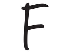 Pickup Déco Lynn - Étiquette autocollante 120 mm - Lettre F - noir