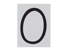 Pickup Déco Lynn - Étiquette autocollante 120 mm - Lettre O - noir