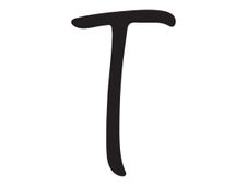 Pickup Déco Lynn - Étiquette autocollante 120 mm - Lettre T - noir