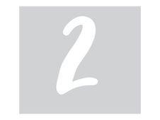 Pickup Déco Zoé - Étiquette autocollante 110 mm - Chiffre 2 - blanc