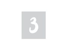 Pickup Déco Zoé - Étiquette autocollante 110 mm - Chiffre 3 - blanc