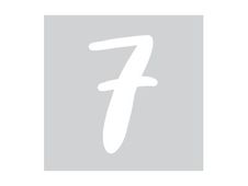 Pickup Déco Zoé - Étiquette autocollante 110 mm - Chiffre 7 - blanc