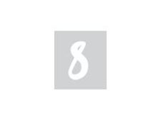 Pickup Déco Zoé - Étiquette autocollante 110 mm - Chiffre 8 - blanc