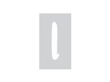 Pickup Déco Zoé - Étiquette autocollante 110 mm - Lettre L - blanc