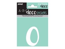 Pickup Déco Zoé - Étiquette autocollante 110 mm - Lettre O - blanc