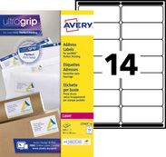 Avery - 560 Étiquettes adresse blanches - 99,1 x 38,1 mm - Impression laser - réf L7163-40