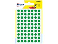 Avery - 490 Pastilles adhésives - vert - diamètre 8 mm