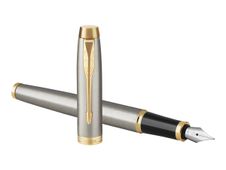 Parker IM - Stylo plume métal brossé - pointe fine