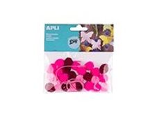 Apli - 25 Forme à décorer - modèle pompons -  rose 