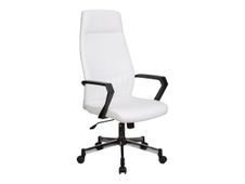 Fauteuil de bureau - BUFFALO - Accoudoirs fixes - Blanc