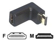 MCL Samar - adaptateur coudé HDMI type A (M) vers HDMI type A (F)