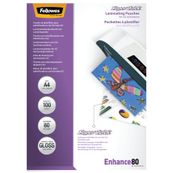 Fellowes - 100 pochettes de plastification A4 (216 x 303 mm) - 80 microns - brillantes